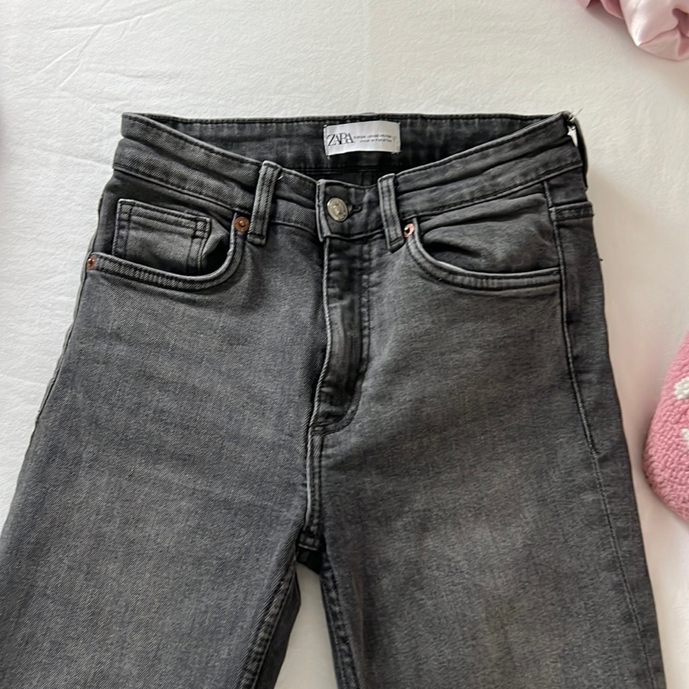 Zara grey flare jeans